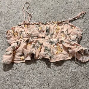 Crop top with beachy print